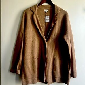 Tan JCrew Sweater Blazer